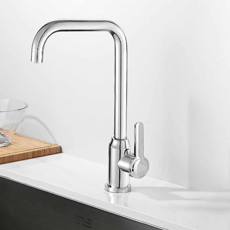 Modern Bridge Faucet Stainless Steel with Handles and Supply Lines Kitchen Sink Faucet 14"L x 8"W x 10"H Hot/Cold Water Dispensers Clearhalo 'Home Improvement' 'home_improvement' 'home_improvement_kitchen_faucets' 'Kitchen Faucets' 'Kitchen Remodel & Kitchen Fixtures' 'Kitchen Sinks & Faucet Components' 'kitchen_faucets' 7081665