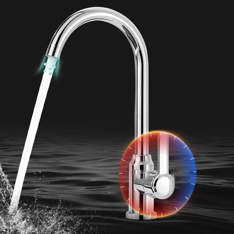 Modern Bridge Faucet Stainless Steel with Handles and Supply Lines Kitchen Sink Faucet Clearhalo 'Home Improvement' 'home_improvement' 'home_improvement_kitchen_faucets' 'Kitchen Faucets' 'Kitchen Remodel & Kitchen Fixtures' 'Kitchen Sinks & Faucet Components' 'kitchen_faucets' 7081666