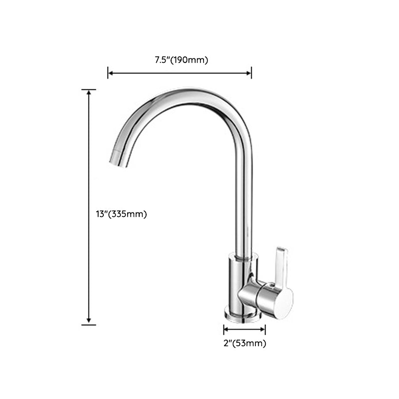 Modern Bridge Faucet Stainless Steel with Handles and Supply Lines Kitchen Sink Faucet Clearhalo 'Home Improvement' 'home_improvement' 'home_improvement_kitchen_faucets' 'Kitchen Faucets' 'Kitchen Remodel & Kitchen Fixtures' 'Kitchen Sinks & Faucet Components' 'kitchen_faucets' 7081685