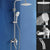 Wall Mounted Shower System Contemporary Adjustable Shower Head Combo Silver 10"L x 7"W Storage Not Included Clearhalo 'Bathroom Remodel & Bathroom Fixtures' 'Home Improvement' 'home_improvement' 'home_improvement_shower_faucets' 'Shower Faucets & Systems' 'shower_faucets' 'Showers & Bathtubs Plumbing' 'Showers & Bathtubs' 7081690