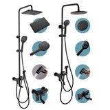 Wall Mounted Shower System Contemporary Adjustable Shower Head Combo Clearhalo 'Bathroom Remodel & Bathroom Fixtures' 'Home Improvement' 'home_improvement' 'home_improvement_shower_faucets' 'Shower Faucets & Systems' 'shower_faucets' 'Showers & Bathtubs Plumbing' 'Showers & Bathtubs' 7081691