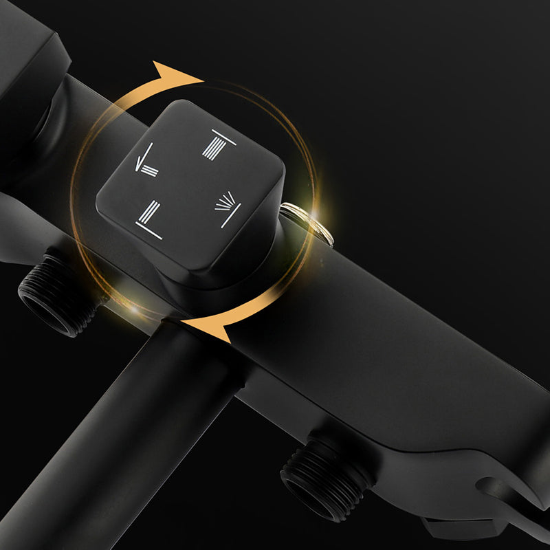 Wall Mounted Shower System Contemporary Adjustable Shower Head Combo Clearhalo 'Bathroom Remodel & Bathroom Fixtures' 'Home Improvement' 'home_improvement' 'home_improvement_shower_faucets' 'Shower Faucets & Systems' 'shower_faucets' 'Showers & Bathtubs Plumbing' 'Showers & Bathtubs' 7081700