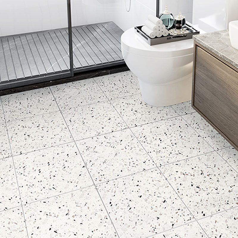 Modern Peel & Stick Mosaic Tile Square PVC Single Tile Tile-Peel & Stick Textured White Clearhalo 'Flooring 'Home Improvement' 'home_improvement' 'home_improvement_vinyl_flooring' 'Vinyl Flooring' 'vinyl_flooring' Walls and Ceiling' 7082593