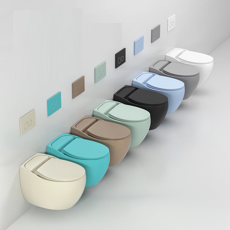 Modern Ceramic Flush Toilet Wall Hung Toilet Bowl for Washroom Clearhalo 'Bathroom Remodel & Bathroom Fixtures' 'Home Improvement' 'home_improvement' 'home_improvement_toilets' 'Toilets & Bidets' 'Toilets' 7087600
