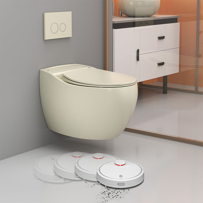Modern Ceramic Flush Toilet Wall Hung Toilet Bowl for Washroom Clearhalo 'Bathroom Remodel & Bathroom Fixtures' 'Home Improvement' 'home_improvement' 'home_improvement_toilets' 'Toilets & Bidets' 'Toilets' 7087603