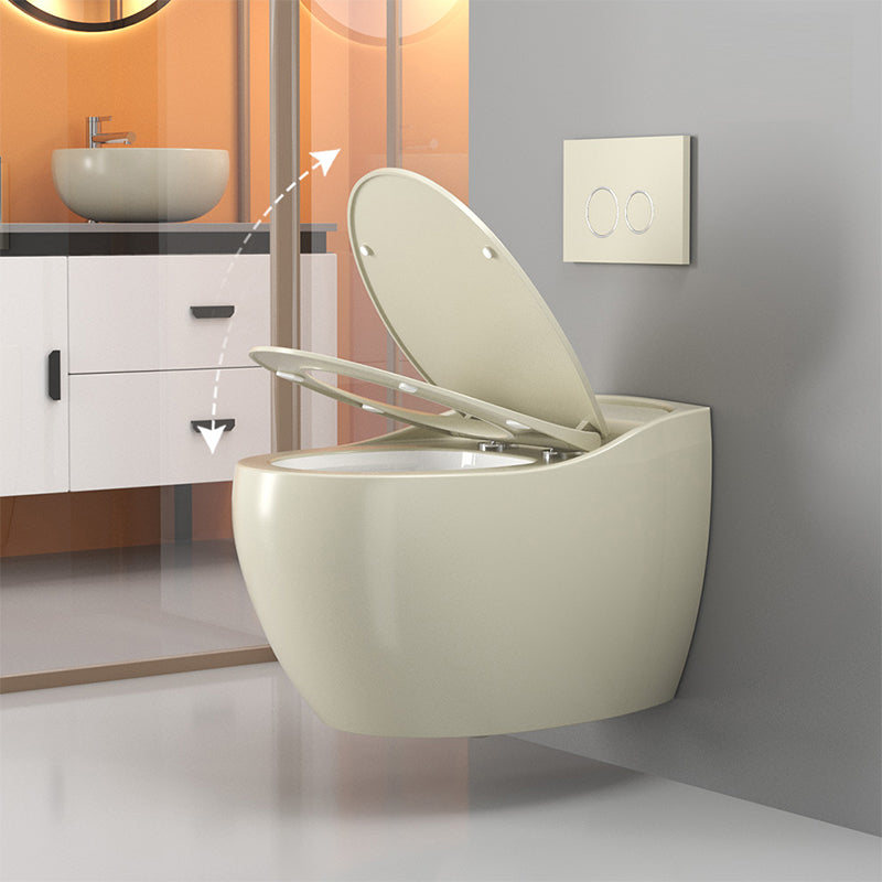 Modern Ceramic Flush Toilet Wall Hung Toilet Bowl for Washroom Clearhalo 'Bathroom Remodel & Bathroom Fixtures' 'Home Improvement' 'home_improvement' 'home_improvement_toilets' 'Toilets & Bidets' 'Toilets' 7087615