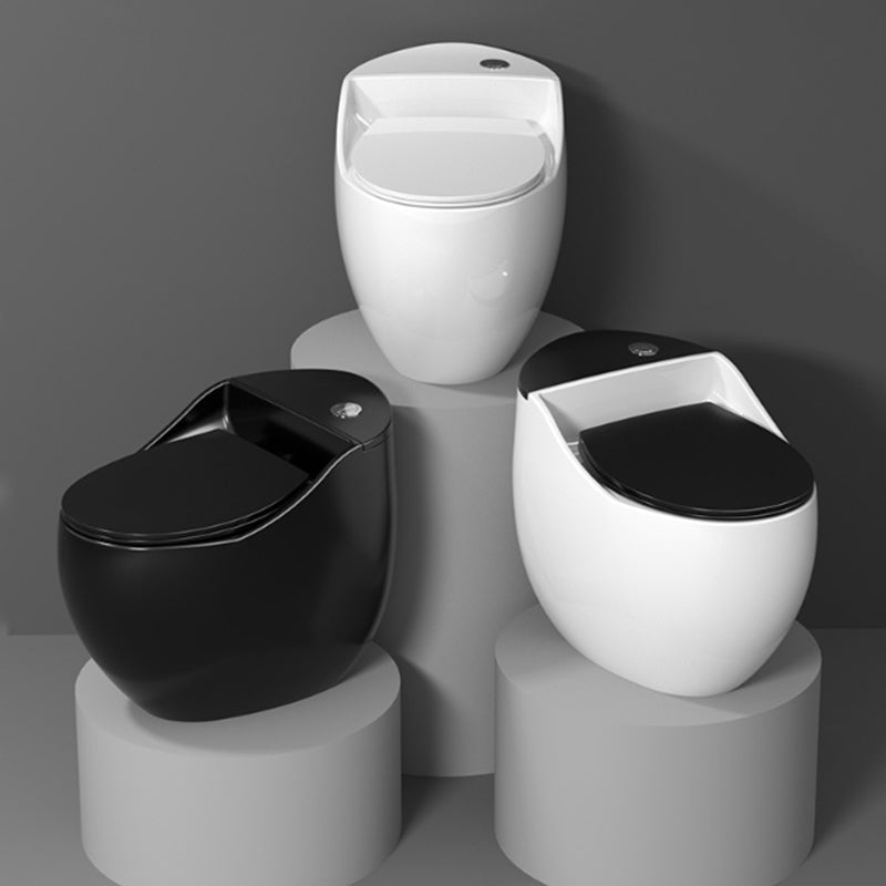 Contemporary Ceramic Flush Toilet One Piece Toilet Bowl for Bathroom Clearhalo 'Bathroom Remodel & Bathroom Fixtures' 'Home Improvement' 'home_improvement' 'home_improvement_toilets' 'Toilets & Bidets' 'Toilets' 7087619