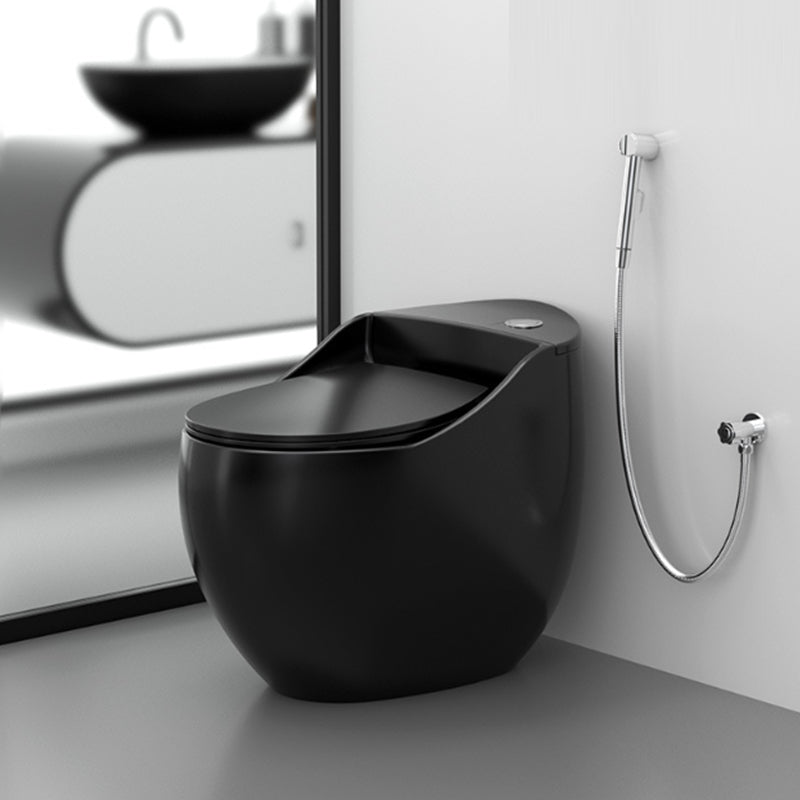 Contemporary Ceramic Flush Toilet One Piece Toilet Bowl for Bathroom Clearhalo 'Bathroom Remodel & Bathroom Fixtures' 'Home Improvement' 'home_improvement' 'home_improvement_toilets' 'Toilets & Bidets' 'Toilets' 7087623