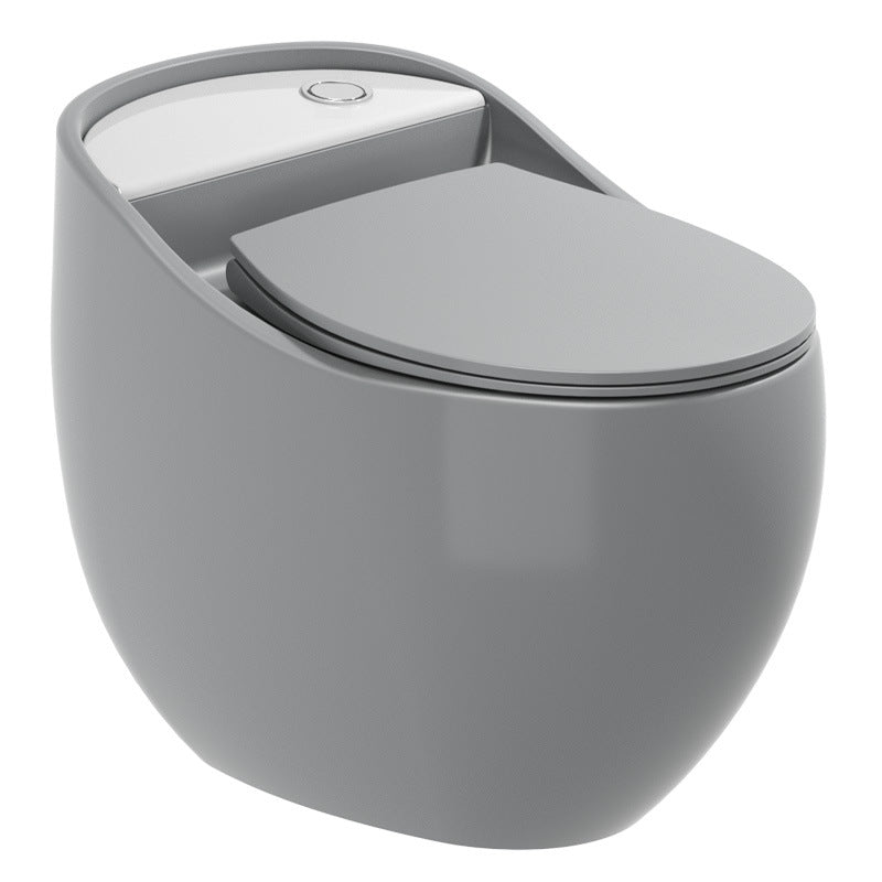 Contemporary Ceramic Flush Toilet One Piece Toilet Bowl for Bathroom Bright Grey Clearhalo 'Bathroom Remodel & Bathroom Fixtures' 'Home Improvement' 'home_improvement' 'home_improvement_toilets' 'Toilets & Bidets' 'Toilets' 7087630