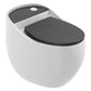 Contemporary Ceramic Flush Toilet One Piece Toilet Bowl for Bathroom Black White Clearhalo 'Bathroom Remodel & Bathroom Fixtures' 'Home Improvement' 'home_improvement' 'home_improvement_toilets' 'Toilets & Bidets' 'Toilets' 7087635