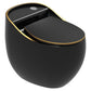 Contemporary Ceramic Flush Toilet One Piece Toilet Bowl for Bathroom Black Gold Clearhalo 'Bathroom Remodel & Bathroom Fixtures' 'Home Improvement' 'home_improvement' 'home_improvement_toilets' 'Toilets & Bidets' 'Toilets' 7087638