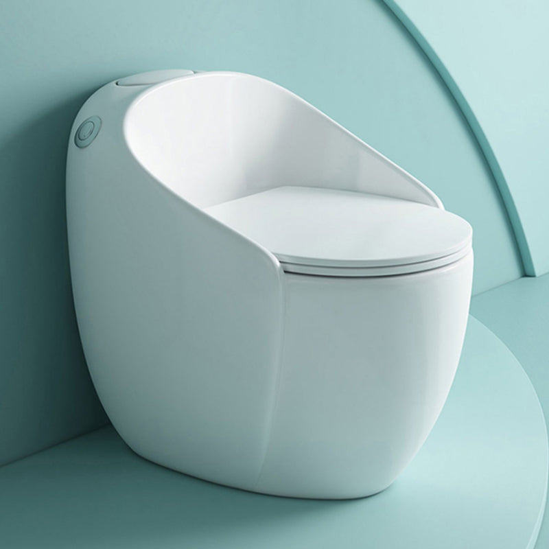 Modern Ceramic Flush Toilet One Piece Toilet Bowl for Washroom White 16" Clearhalo 'Bathroom Remodel & Bathroom Fixtures' 'Home Improvement' 'home_improvement' 'home_improvement_toilets' 'Toilets & Bidets' 'Toilets' 7087643