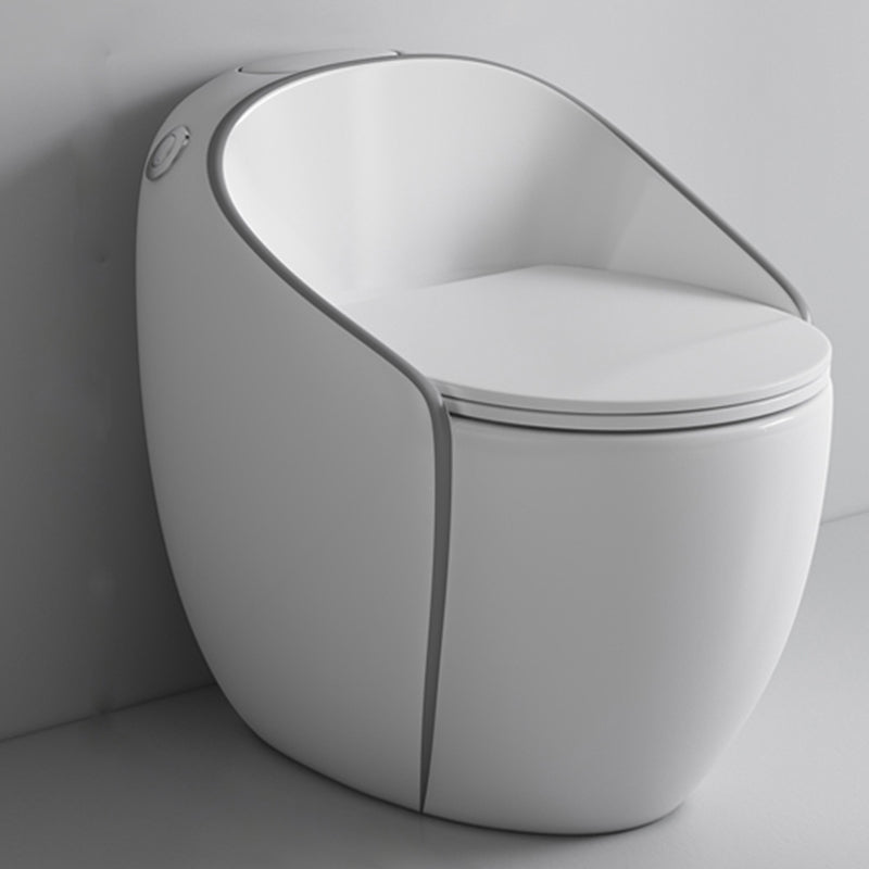 Modern Ceramic Flush Toilet One Piece Toilet Bowl for Washroom Gray White Clearhalo 'Bathroom Remodel & Bathroom Fixtures' 'Home Improvement' 'home_improvement' 'home_improvement_toilets' 'Toilets & Bidets' 'Toilets' 7087645