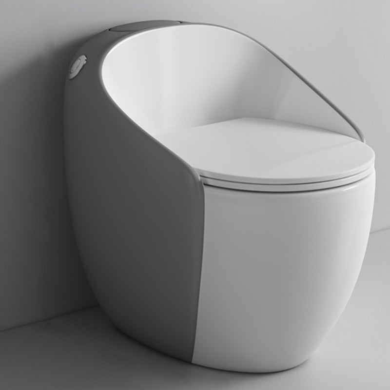 Modern Ceramic Flush Toilet One Piece Toilet Bowl for Washroom Grey Clearhalo 'Bathroom Remodel & Bathroom Fixtures' 'Home Improvement' 'home_improvement' 'home_improvement_toilets' 'Toilets & Bidets' 'Toilets' 7087653