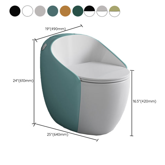Modern Ceramic Flush Toilet One Piece Toilet Bowl for Washroom Clearhalo 'Bathroom Remodel & Bathroom Fixtures' 'Home Improvement' 'home_improvement' 'home_improvement_toilets' 'Toilets & Bidets' 'Toilets' 7087662