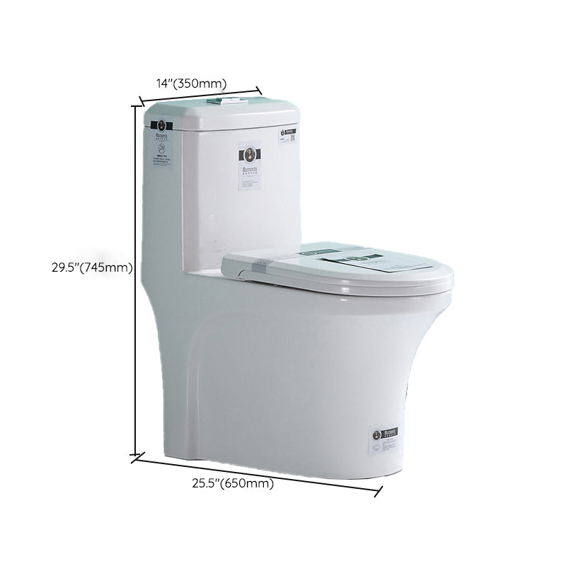 Traditional Ceramic Flush Toilet One Piece Toilet Bowl for Bathroom Clearhalo 'Bathroom Remodel & Bathroom Fixtures' 'Home Improvement' 'home_improvement' 'home_improvement_toilets' 'Toilets & Bidets' 'Toilets' 7087689