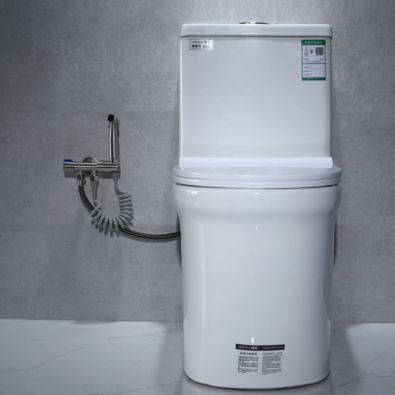 Modern Floor Mount Flush Toilet 1-Piece Urine Toilet with Seat for Washroom 14.8"L x 26.8"W x 30.3"H Toilet with Sprayer 16" Clearhalo 'Bathroom Remodel & Bathroom Fixtures' 'Home Improvement' 'home_improvement' 'home_improvement_toilets' 'Toilets & Bidets' 'Toilets' 7087694