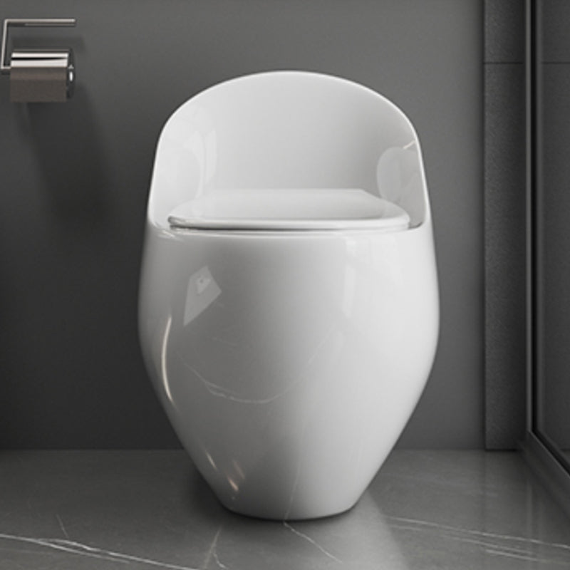 Contemporary Floor Mount Flush Toilet Siphon Jet Toilet Bowl for Washroom 19"L x 27"W x 26"H White 16" Clearhalo 'Bathroom Remodel & Bathroom Fixtures' 'Home Improvement' 'home_improvement' 'home_improvement_toilets' 'Toilets & Bidets' 'Toilets' 7087720