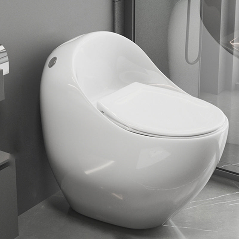 Contemporary Floor Mount Flush Toilet Siphon Jet Toilet Bowl for Washroom 19"L x 27"W x 26"H White 15" Clearhalo 'Bathroom Remodel & Bathroom Fixtures' 'Home Improvement' 'home_improvement' 'home_improvement_toilets' 'Toilets & Bidets' 'Toilets' 7087729
