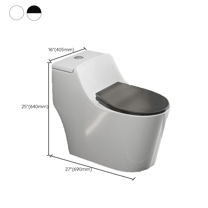 Contemporary Floor Mount Flush Toilet Siphon Jet Toilet Bowl for Washroom Clearhalo 'Bathroom Remodel & Bathroom Fixtures' 'Home Improvement' 'home_improvement' 'home_improvement_toilets' 'Toilets & Bidets' 'Toilets' 7087734
