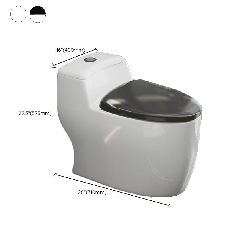 Contemporary Floor Mount Flush Toilet Siphon Jet Toilet Bowl for Washroom Clearhalo 'Bathroom Remodel & Bathroom Fixtures' 'Home Improvement' 'home_improvement' 'home_improvement_toilets' 'Toilets & Bidets' 'Toilets' 7087735