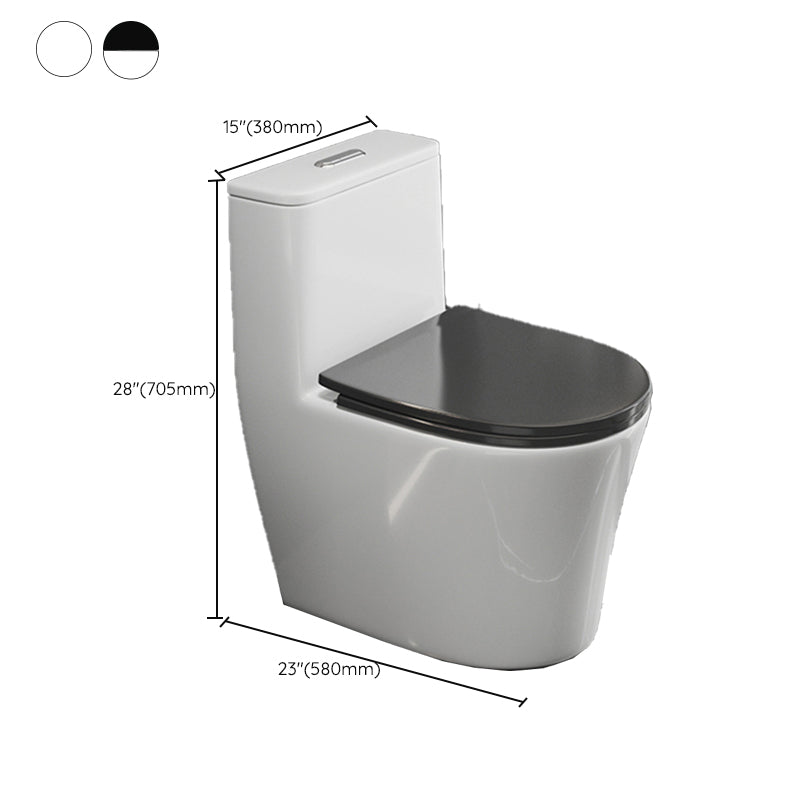 Contemporary Floor Mount Flush Toilet Siphon Jet Toilet Bowl for Washroom Clearhalo 'Bathroom Remodel & Bathroom Fixtures' 'Home Improvement' 'home_improvement' 'home_improvement_toilets' 'Toilets & Bidets' 'Toilets' 7087736