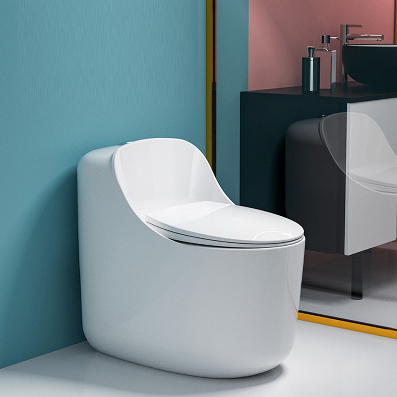 Modern Ceramic Flush Toilet Slow Close Seat Included Urine Toilet for Bathroom White 14" Clearhalo 'Bathroom Remodel & Bathroom Fixtures' 'Home Improvement' 'home_improvement' 'home_improvement_toilets' 'Toilets & Bidets' 'Toilets' 7087737