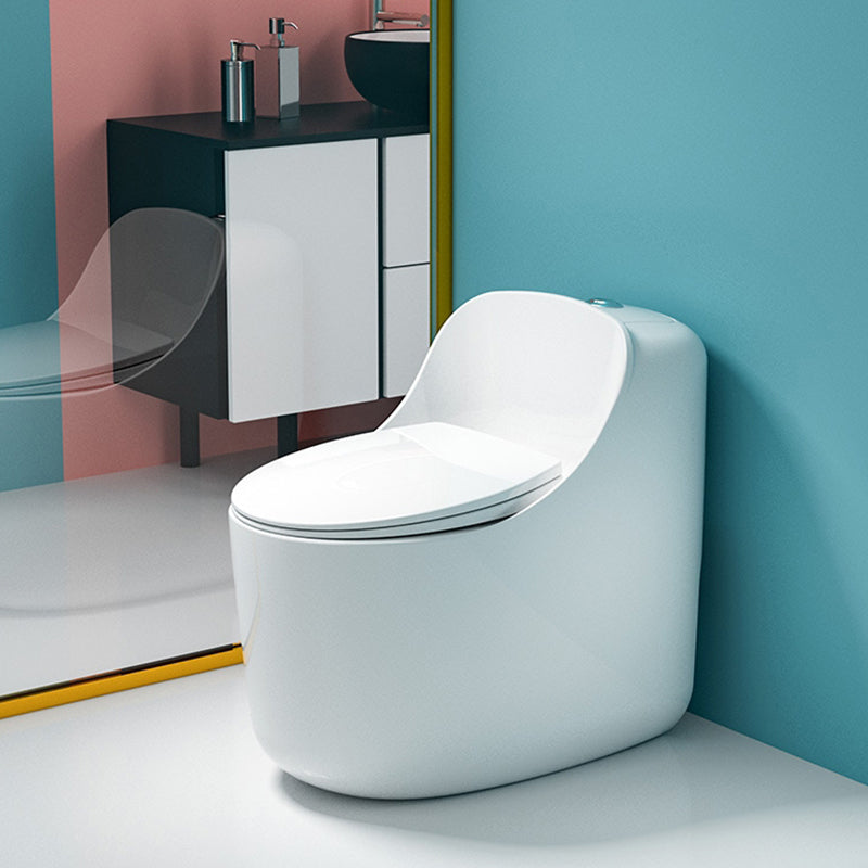 Modern Ceramic Flush Toilet Slow Close Seat Included Urine Toilet for Bathroom White 16" Clearhalo 'Bathroom Remodel & Bathroom Fixtures' 'Home Improvement' 'home_improvement' 'home_improvement_toilets' 'Toilets & Bidets' 'Toilets' 7087739