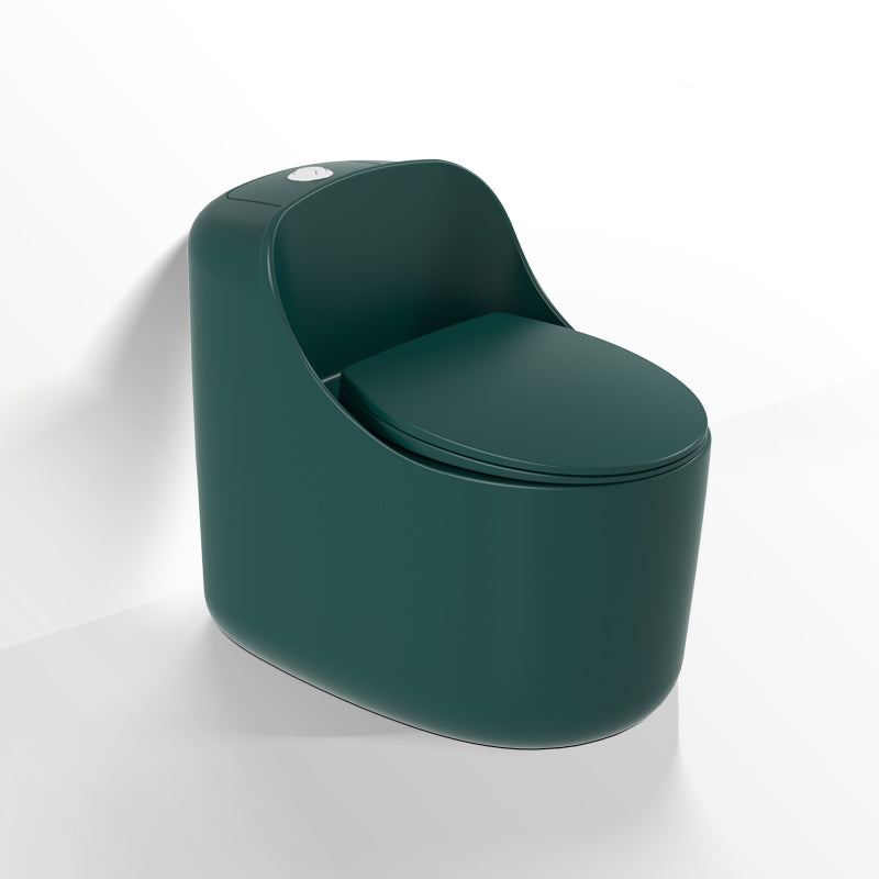 Modern Ceramic Flush Toilet Slow Close Seat Included Urine Toilet for Bathroom Green Clearhalo 'Bathroom Remodel & Bathroom Fixtures' 'Home Improvement' 'home_improvement' 'home_improvement_toilets' 'Toilets & Bidets' 'Toilets' 7087740