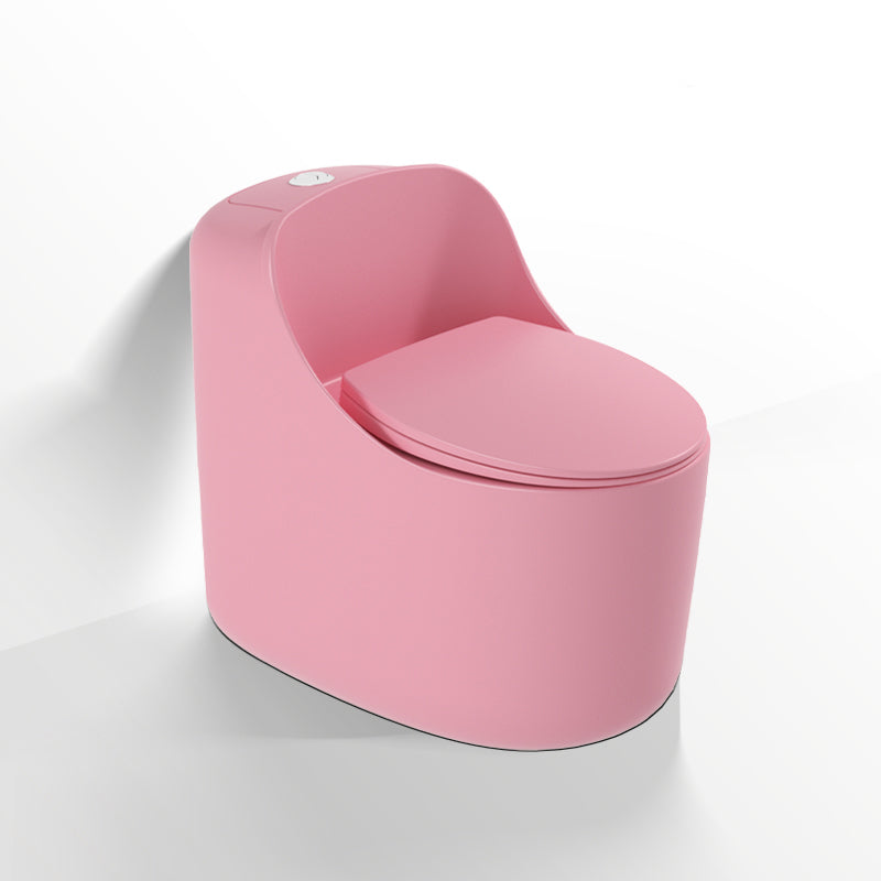 Modern Ceramic Flush Toilet Slow Close Seat Included Urine Toilet for Bathroom Pink Clearhalo 'Bathroom Remodel & Bathroom Fixtures' 'Home Improvement' 'home_improvement' 'home_improvement_toilets' 'Toilets & Bidets' 'Toilets' 7087742
