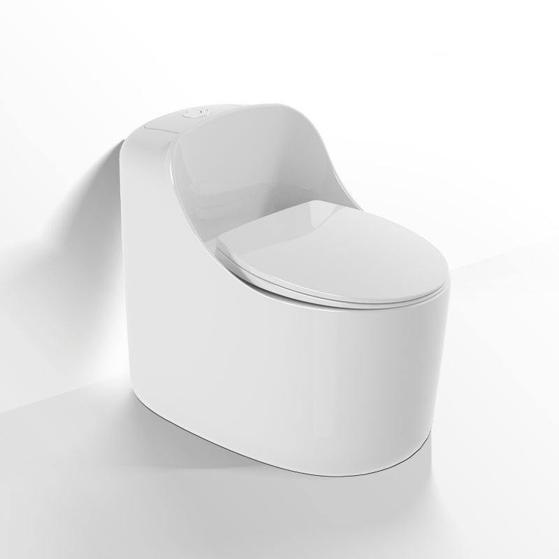 Modern Ceramic Flush Toilet Slow Close Seat Included Urine Toilet for Bathroom White 9" Clearhalo 'Bathroom Remodel & Bathroom Fixtures' 'Home Improvement' 'home_improvement' 'home_improvement_toilets' 'Toilets & Bidets' 'Toilets' 7087744