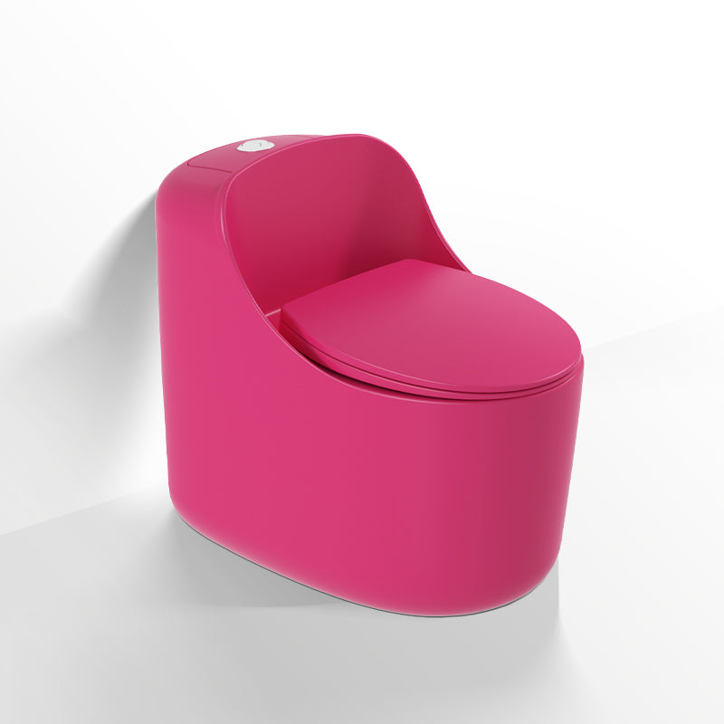 Modern Ceramic Flush Toilet Slow Close Seat Included Urine Toilet for Bathroom Rose Red Clearhalo 'Bathroom Remodel & Bathroom Fixtures' 'Home Improvement' 'home_improvement' 'home_improvement_toilets' 'Toilets & Bidets' 'Toilets' 7087751