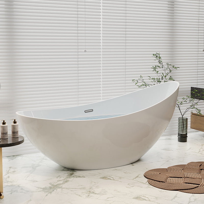 Oval Flat Bottom Soaking Bathtub Antique Finish Modern Bathtub (Board not Included) Tub Clearhalo 'Bathroom Remodel & Bathroom Fixtures' 'Bathtubs' 'Home Improvement' 'home_improvement' 'home_improvement_bathtubs' 'Showers & Bathtubs' 7088851