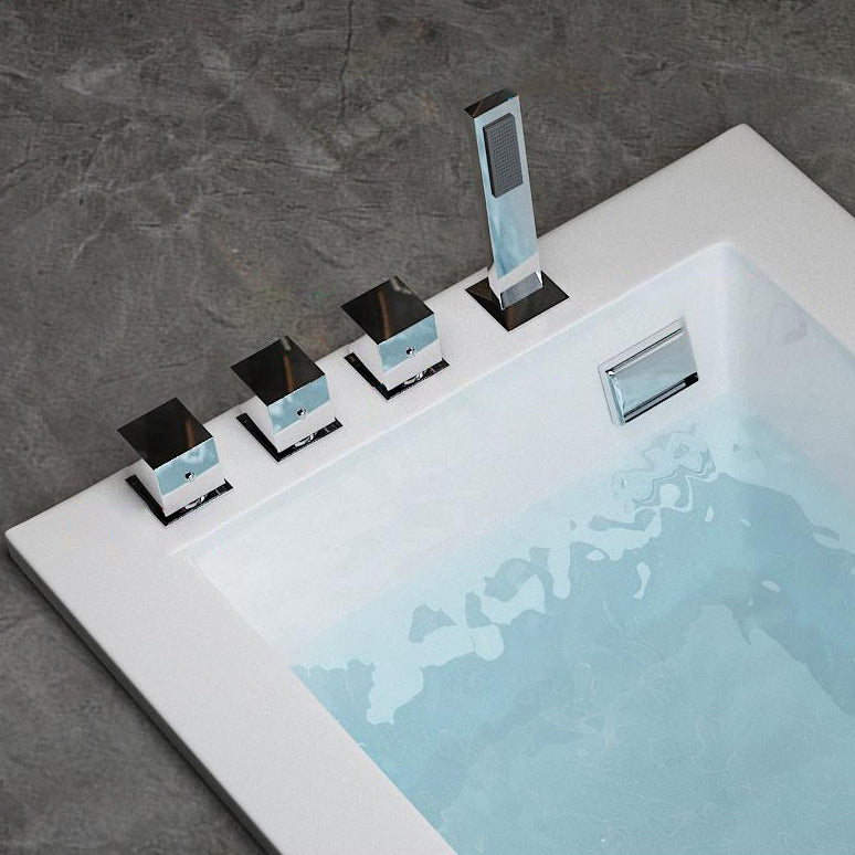 Acrylic Bath Drop in Soaking White Rectangular Modern Left-Hand Bathtub Clearhalo 'Bathroom Remodel & Bathroom Fixtures' 'Bathtubs' 'Home Improvement' 'home_improvement' 'home_improvement_bathtubs' 'Showers & Bathtubs' 7088909
