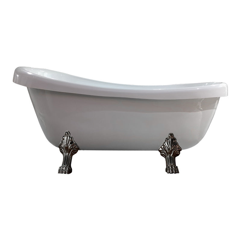 Freestanding Soaking Bath Antique Finish Modern Oval Bath Tub Silver Clearhalo 'Bathroom Remodel & Bathroom Fixtures' 'Bathtubs' 'Home Improvement' 'home_improvement' 'home_improvement_bathtubs' 'Showers & Bathtubs' 7088924