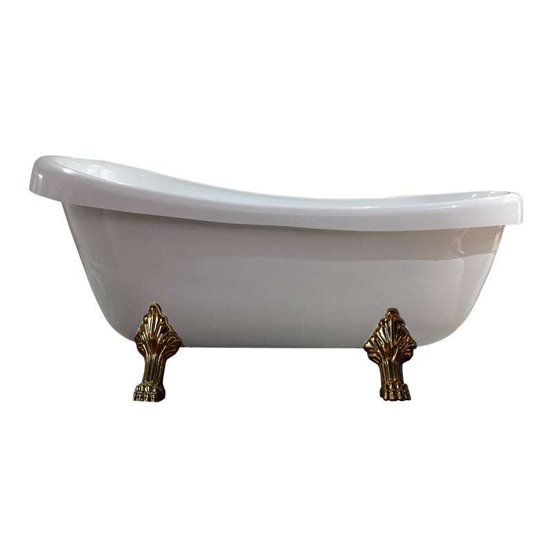 Freestanding Soaking Bath Antique Finish Modern Oval Bath Tub Gold Clearhalo 'Bathroom Remodel & Bathroom Fixtures' 'Bathtubs' 'Home Improvement' 'home_improvement' 'home_improvement_bathtubs' 'Showers & Bathtubs' 7088926