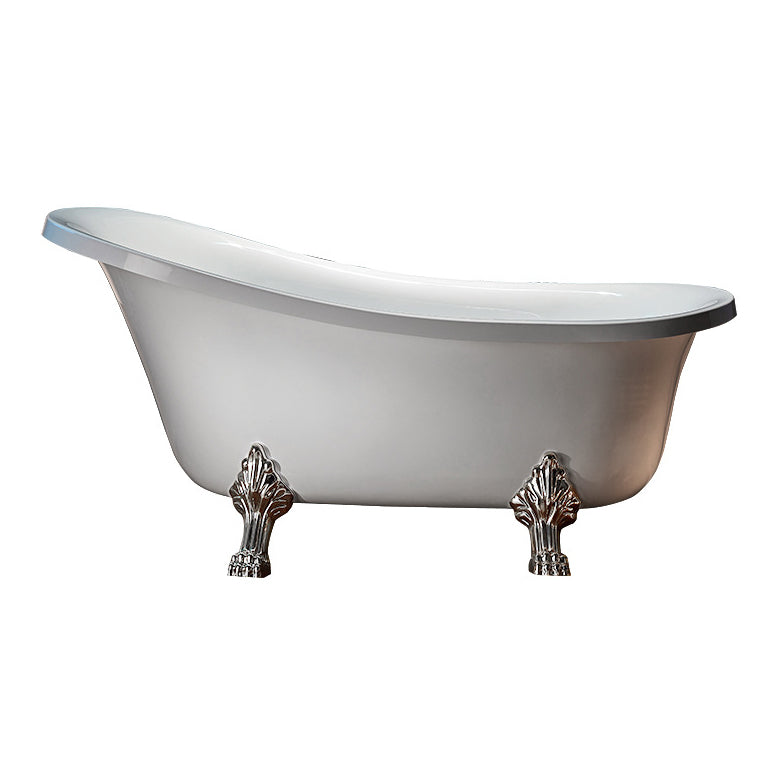 Freestanding Soaking Bath Antique Finish Modern Oval Bath Tub Silver Clearhalo 'Bathroom Remodel & Bathroom Fixtures' 'Bathtubs' 'Home Improvement' 'home_improvement' 'home_improvement_bathtubs' 'Showers & Bathtubs' 7088928