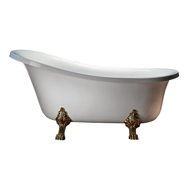 Freestanding Soaking Bath Antique Finish Modern Oval Bath Tub Gold Clearhalo 'Bathroom Remodel & Bathroom Fixtures' 'Bathtubs' 'Home Improvement' 'home_improvement' 'home_improvement_bathtubs' 'Showers & Bathtubs' 7088930