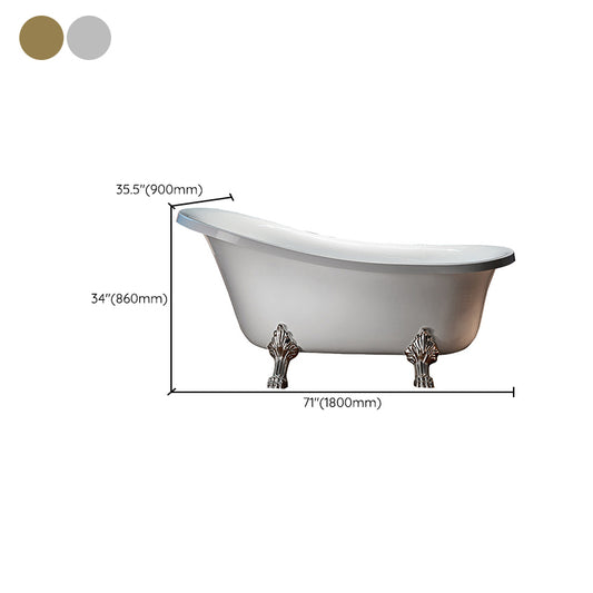 Freestanding Soaking Bath Antique Finish Modern Oval Bath Tub Clearhalo 'Bathroom Remodel & Bathroom Fixtures' 'Bathtubs' 'Home Improvement' 'home_improvement' 'home_improvement_bathtubs' 'Showers & Bathtubs' 7088943
