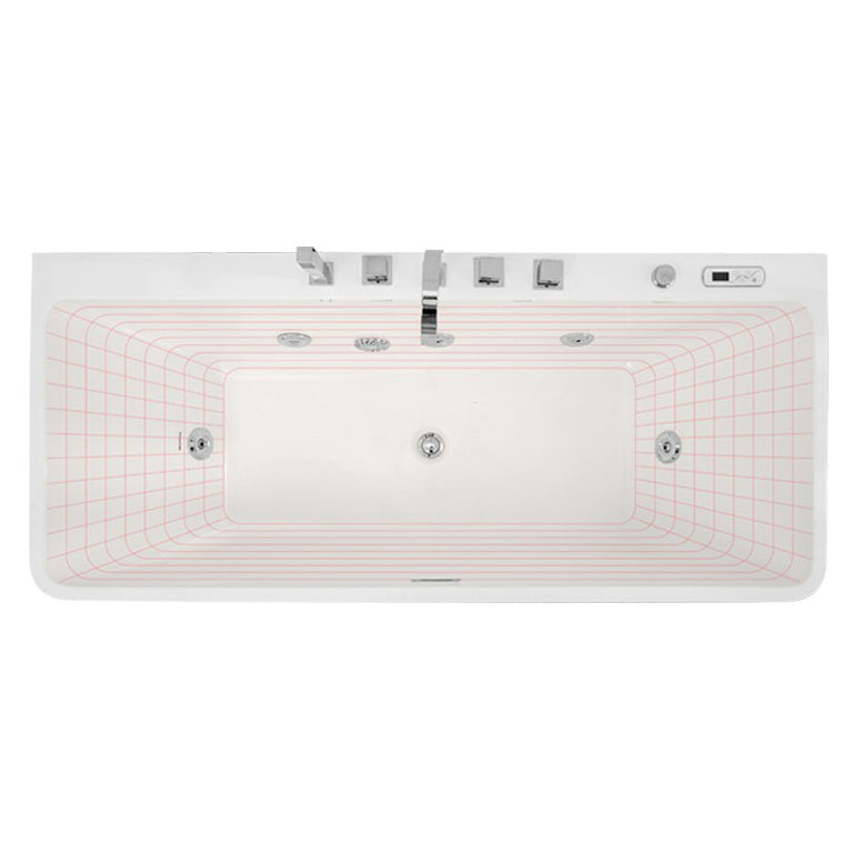 Drop in Rectangular Bath Acrylic White Jets Included Modern Bathtub Clearhalo 'Bathroom Remodel & Bathroom Fixtures' 'Bathtubs' 'Home Improvement' 'home_improvement' 'home_improvement_bathtubs' 'Showers & Bathtubs' 7088971