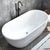 Stand Alone Oval Bath Acrylic Soaking White Modern Center Bathtub Black Tub with Freestanding Tub Fillers Clearhalo 'Bathroom Remodel & Bathroom Fixtures' 'Bathtubs' 'Home Improvement' 'home_improvement' 'home_improvement_bathtubs' 'Showers & Bathtubs' 7088983