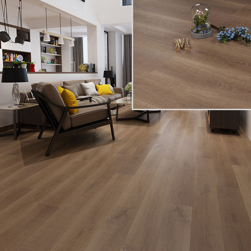Laminate Pine Wood Click Lock Rectangular Textured Scratch Resistant Indoor Laminate Floor Brown Yellow Clearhalo 'Flooring 'Home Improvement' 'home_improvement' 'home_improvement_laminate_flooring' 'Laminate Flooring' 'laminate_flooring' Walls and Ceiling' 7097519