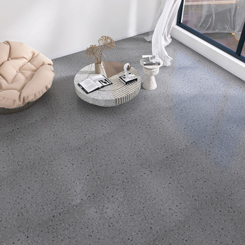 PVC Flooring Smooth Peel and Stick Waterproof Square Vinyl Flooring for Living Room Dark Heather Gray Clearhalo 'Flooring 'Home Improvement' 'home_improvement' 'home_improvement_vinyl_flooring' 'Vinyl Flooring' 'vinyl_flooring' Walls and Ceiling' 7098093