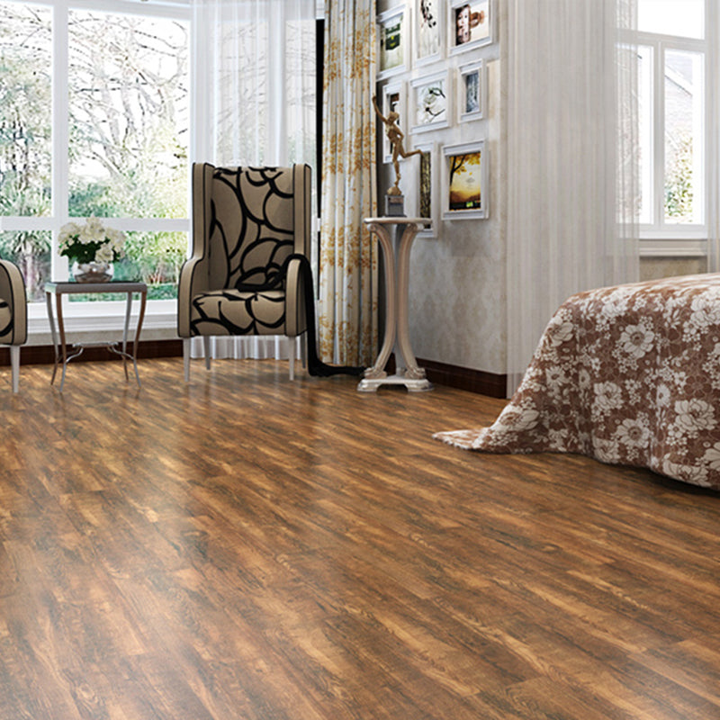 PVC Flooring Peel and Stick Smooth Wood Look Rectangle Vinyl Flooring Brown-Black Clearhalo 'Flooring 'Home Improvement' 'home_improvement' 'home_improvement_vinyl_flooring' 'Vinyl Flooring' 'vinyl_flooring' Walls and Ceiling' 7098191
