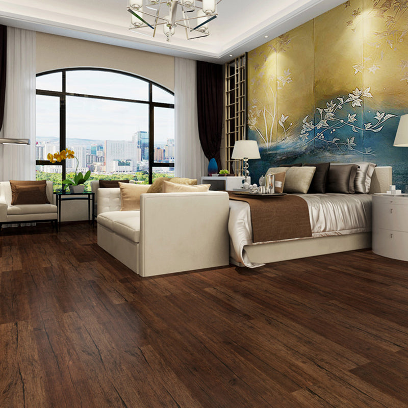 PVC Flooring Peel and Stick Smooth Wood Look Rectangle Vinyl Flooring Walnut Clearhalo 'Flooring 'Home Improvement' 'home_improvement' 'home_improvement_vinyl_flooring' 'Vinyl Flooring' 'vinyl_flooring' Walls and Ceiling' 7098193