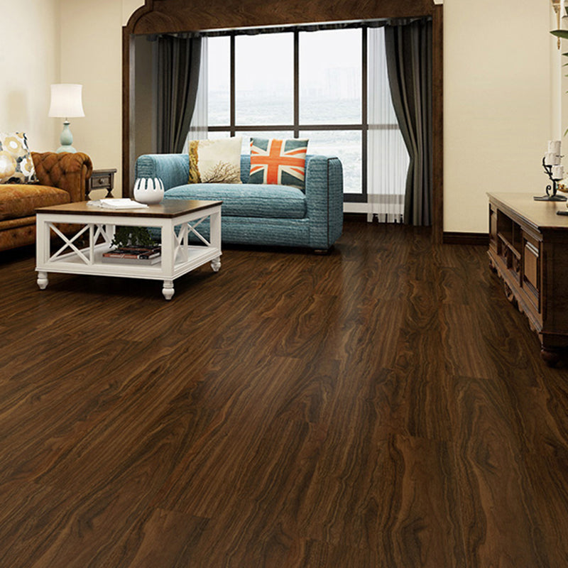 Rectangle PVC Flooring Peel and Stick Smooth Wood Look Vinyl Flooring Walnut Clearhalo 'Flooring 'Home Improvement' 'home_improvement' 'home_improvement_vinyl_flooring' 'Vinyl Flooring' 'vinyl_flooring' Walls and Ceiling' 7098217
