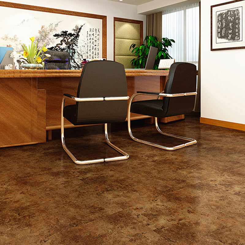 Rectangle PVC Flooring Peel and Stick Low Gloss Stone Look Vinyl Flooring Brown Clearhalo 'Flooring 'Home Improvement' 'home_improvement' 'home_improvement_vinyl_flooring' 'Vinyl Flooring' 'vinyl_flooring' Walls and Ceiling' 7098240