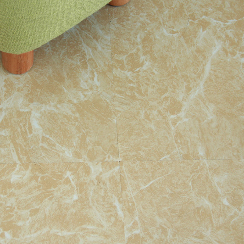 Peel and Stick PVC Flooring Low Gloss Imitation Marble Waterproof Vinyl Flooring Yellow White Clearhalo 'Flooring 'Home Improvement' 'home_improvement' 'home_improvement_vinyl_flooring' 'Vinyl Flooring' 'vinyl_flooring' Walls and Ceiling' 7098312