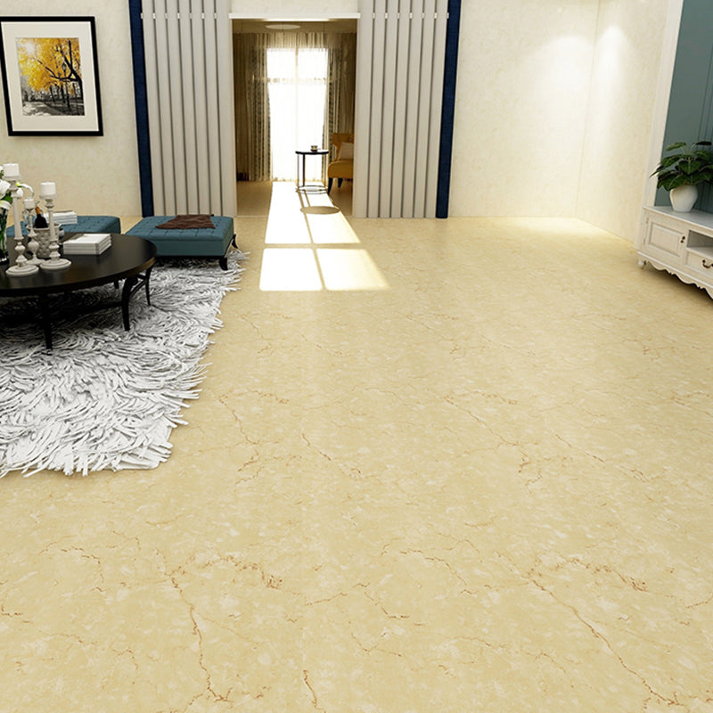 Peel and Stick PVC Flooring Low Gloss Imitation Marble Waterproof Vinyl Flooring Light Yellow Clearhalo 'Flooring 'Home Improvement' 'home_improvement' 'home_improvement_vinyl_flooring' 'Vinyl Flooring' 'vinyl_flooring' Walls and Ceiling' 7098316