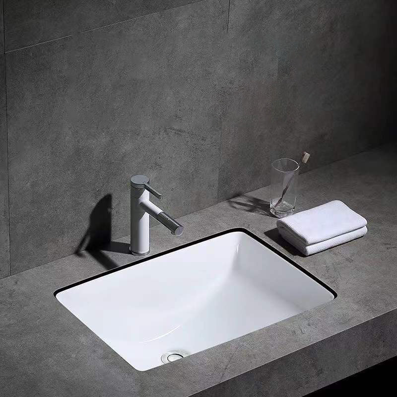 Modern Undermount Vanity Sink Oval Porcelain with Pop-Up Drain Bathroom Sink Clearhalo 'Bathroom Remodel & Bathroom Fixtures' 'Bathroom Sinks & Faucet Components' 'Bathroom Sinks' 'bathroom_sink' 'Home Improvement' 'home_improvement' 'home_improvement_bathroom_sink' 7098376